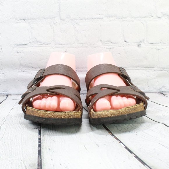 Birkis By Birkenstock Nepal Criss-Cross Double Buckle Strap Sandals M 5 L 7 - Picture 4 of 9
